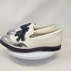 G/FORE Womens Tassel Gallivanter Golf Shoes Snow Silver SW181562CZ US 10.5
